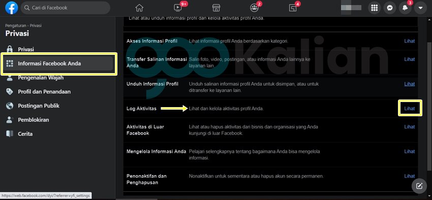 membuka catatan facebook