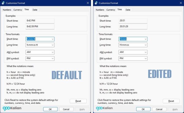 cara merubah format dari ampm ke format 24 jam windows 11