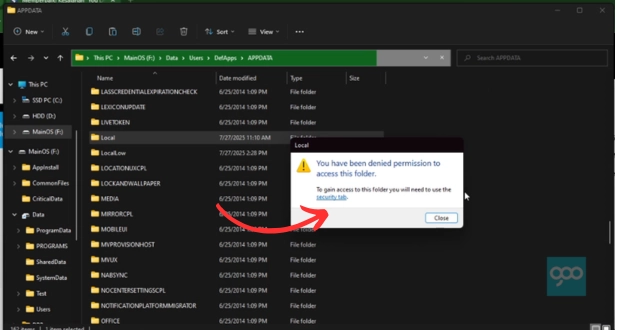 you have been denied permission to access this folder 2